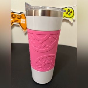 Dunkin Pink and White Insulated Cup Good For Hot and Cold Drinks New Never Used